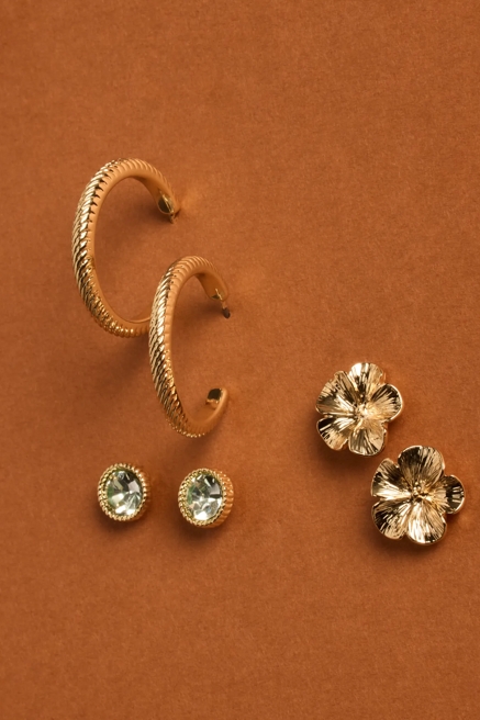 FLOWER EARRING SET, image 1