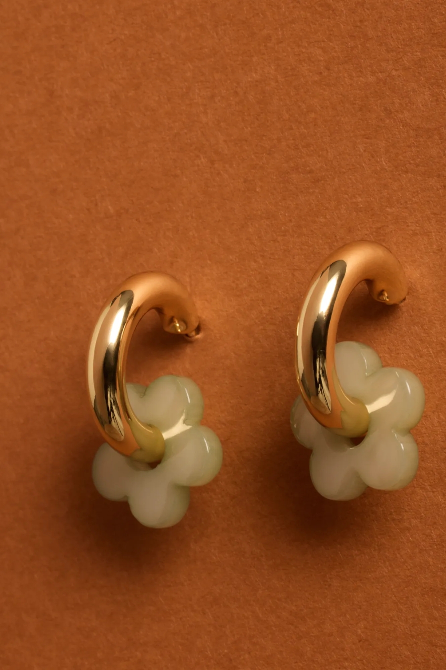 DAISY CHARM HOOP EARRING, image 2