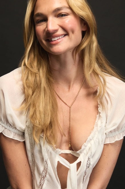 Ball Charm Lariat Necklace, image 2