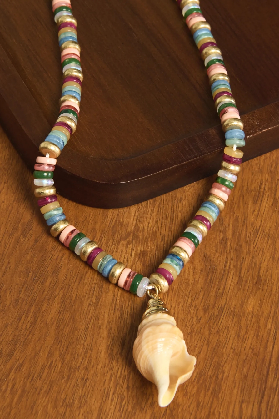 Beaded Seashell Necklace, image 2