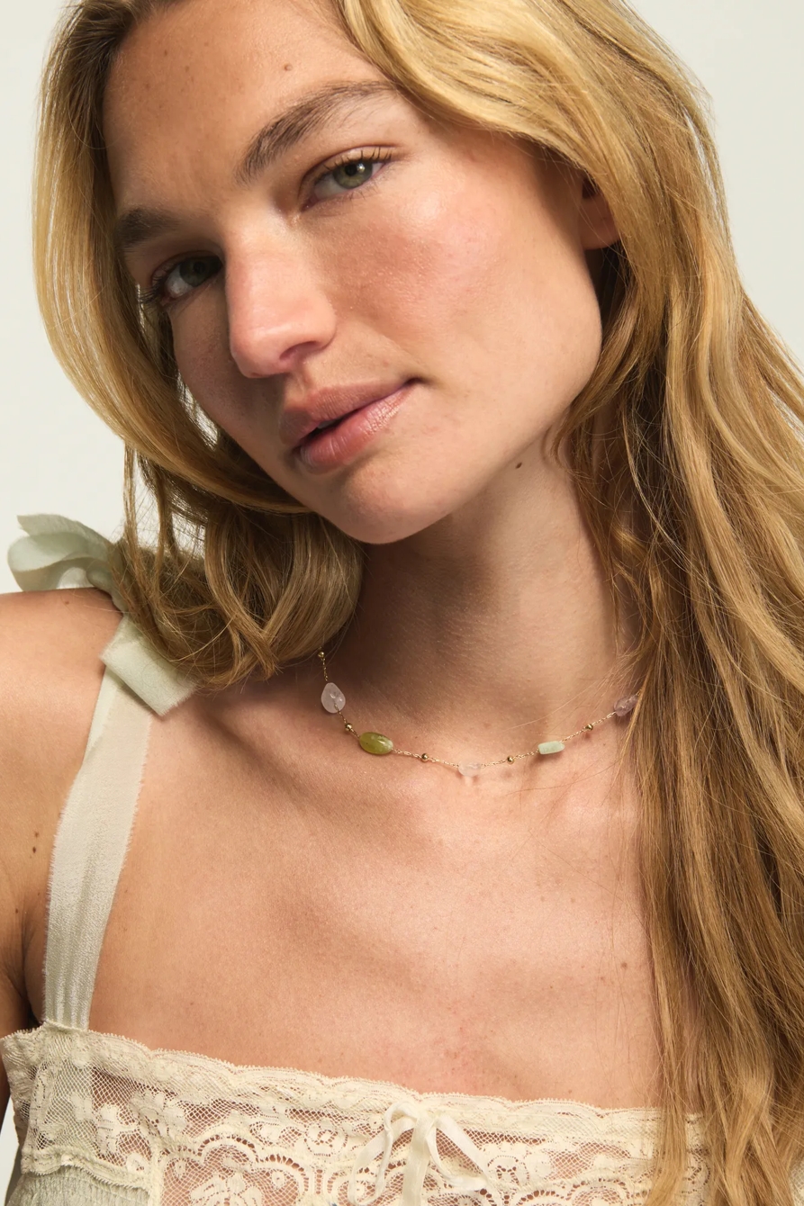 Multi-Crystal Beaded Necklace, image 2