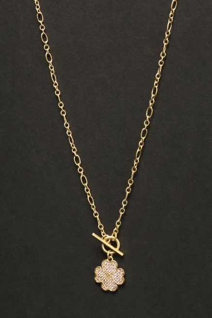 Clover Cross Toggle Necklace, image 1