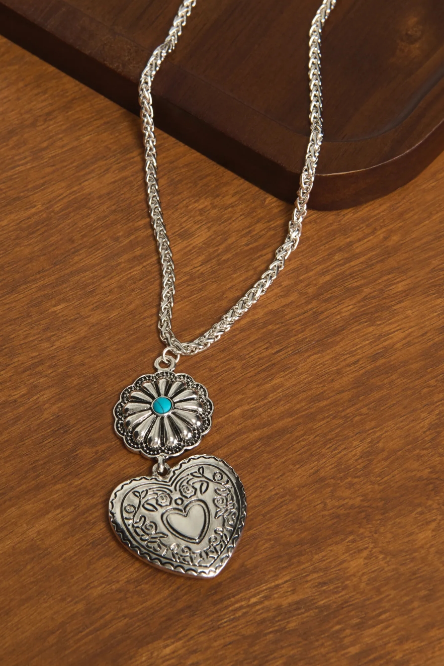 Turquoise Heart Pendant, image 2
