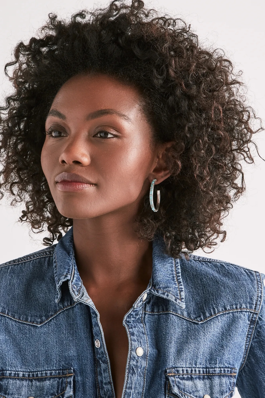 TURQUOISE HOOPS, image 2