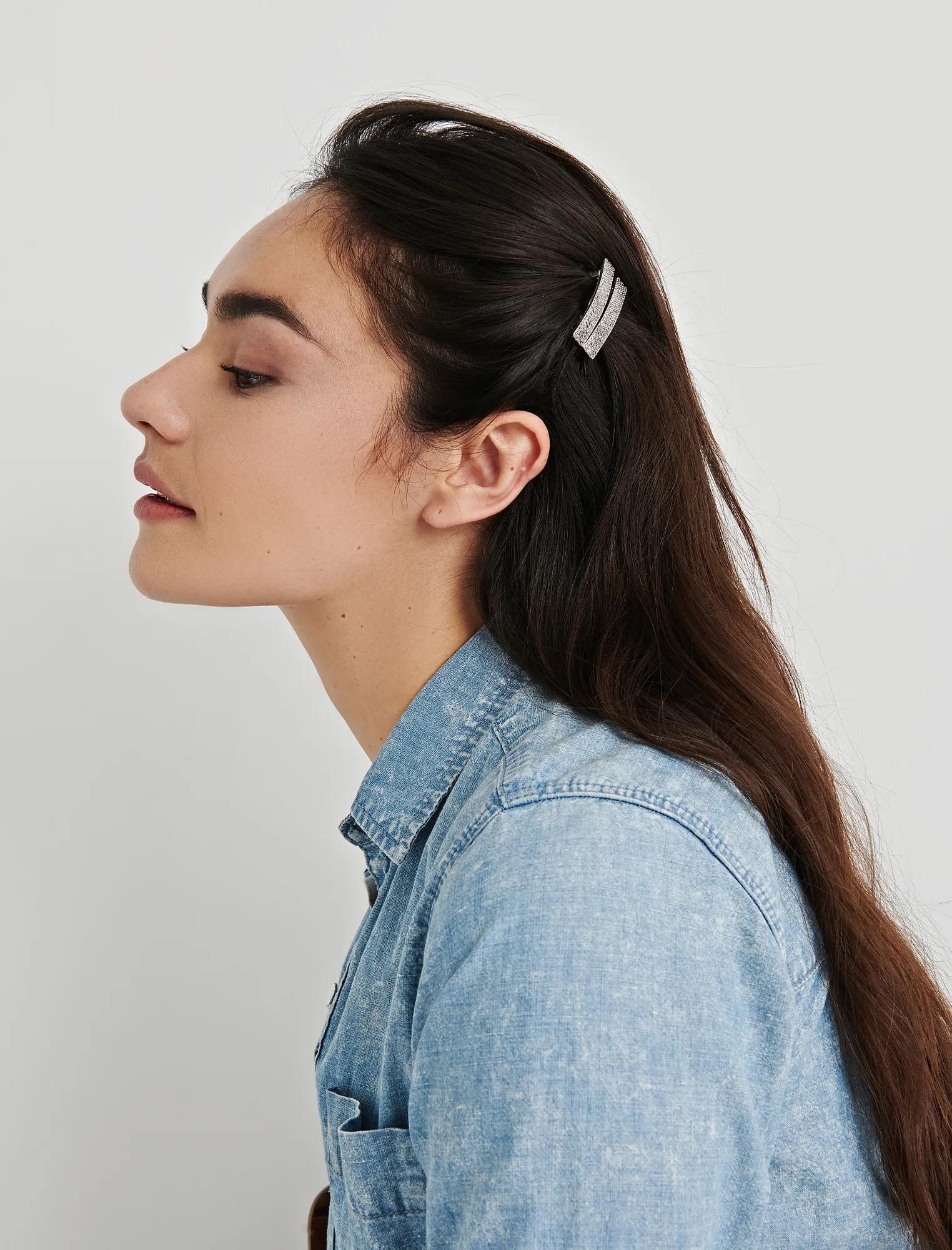 SILVER PAVE CLIP SET, image 2