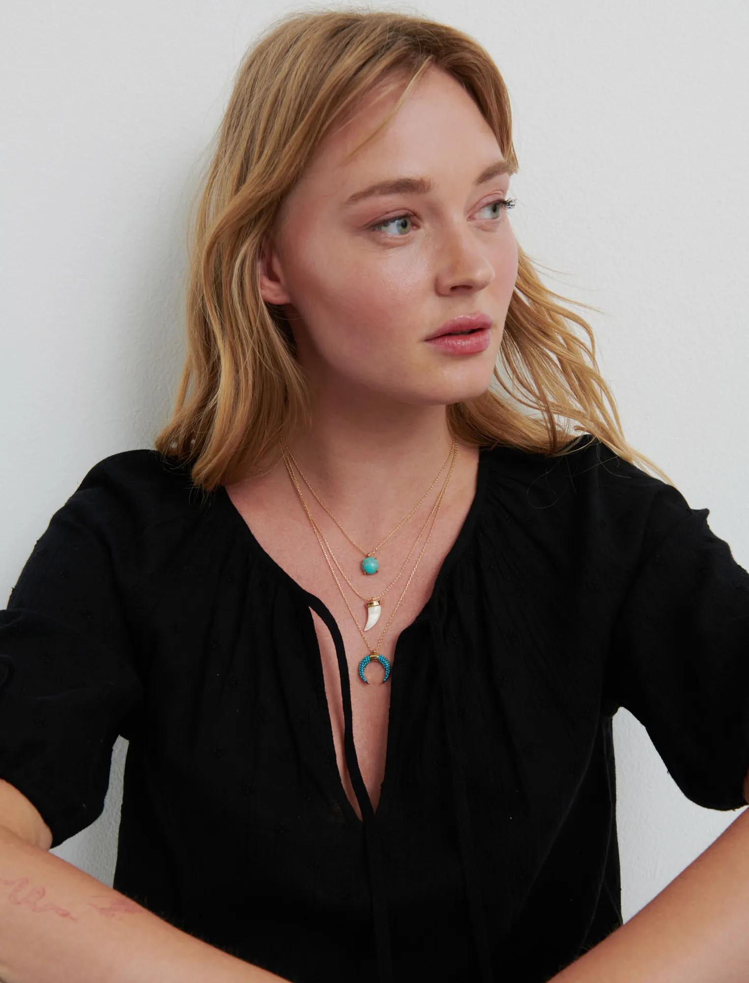 TUSK AND STONE NECKLACE SET, image 2