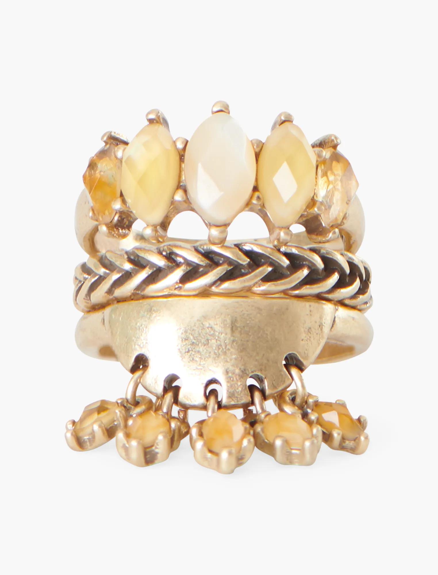 CITRINE RING STACK, image 2