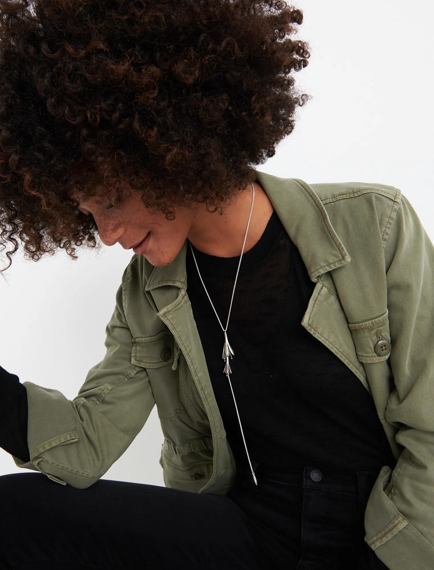 SILVER TULIP Y NECKLACE, image 2