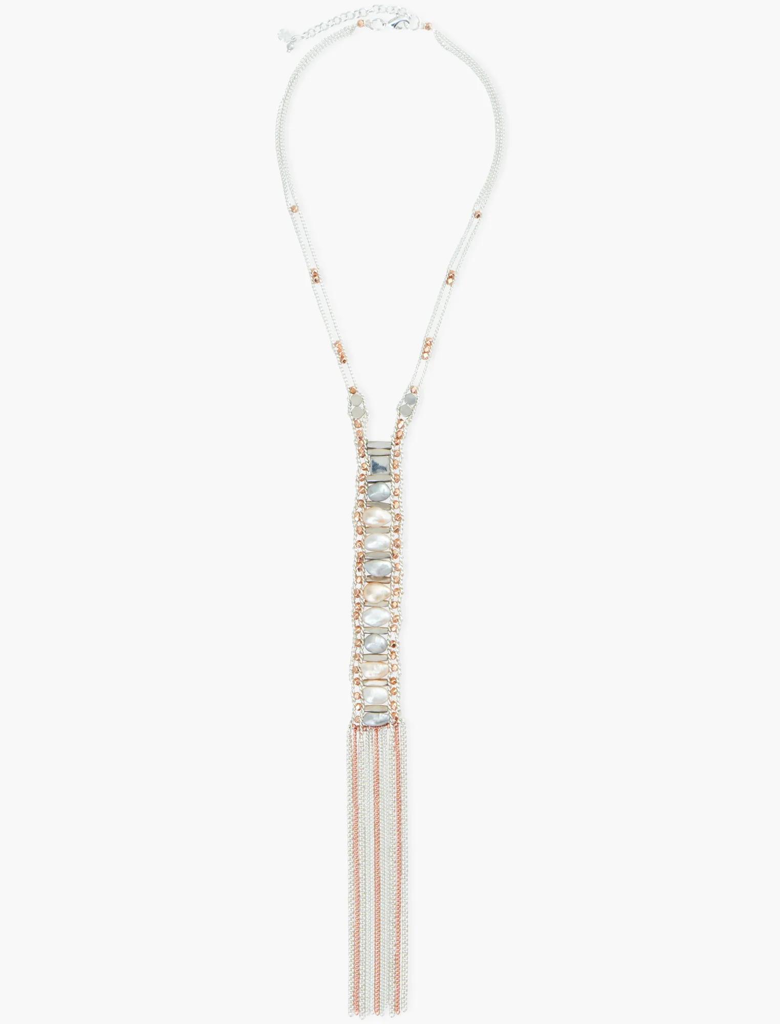 LONG SINGLE PEARL NECKLACE, image 1