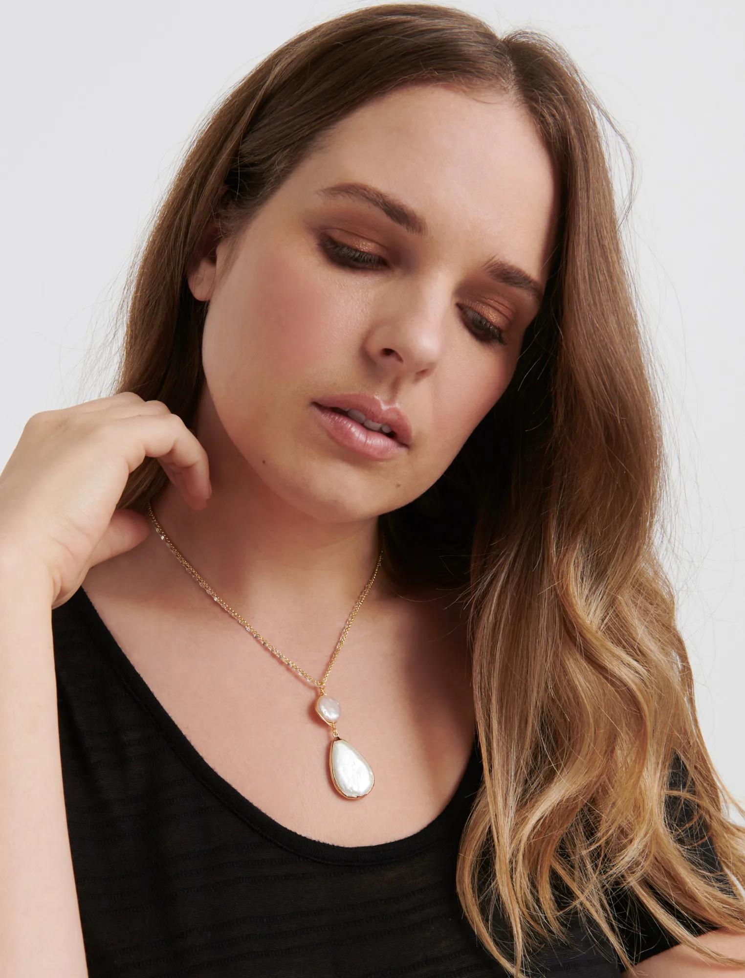 SINGLE PEARL COLLAR NECKLACE, image 2