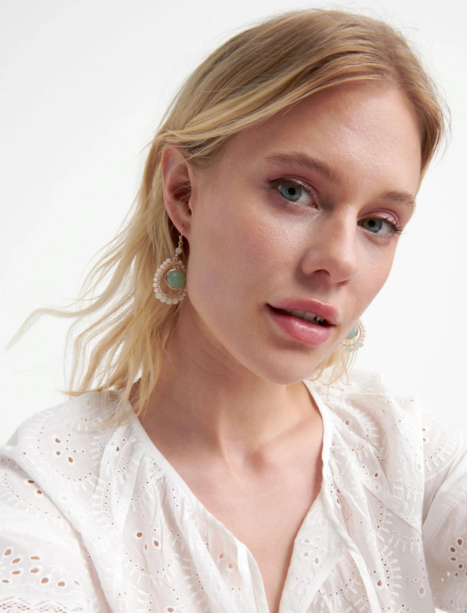 GREEN DROP EARRINGS, image 2