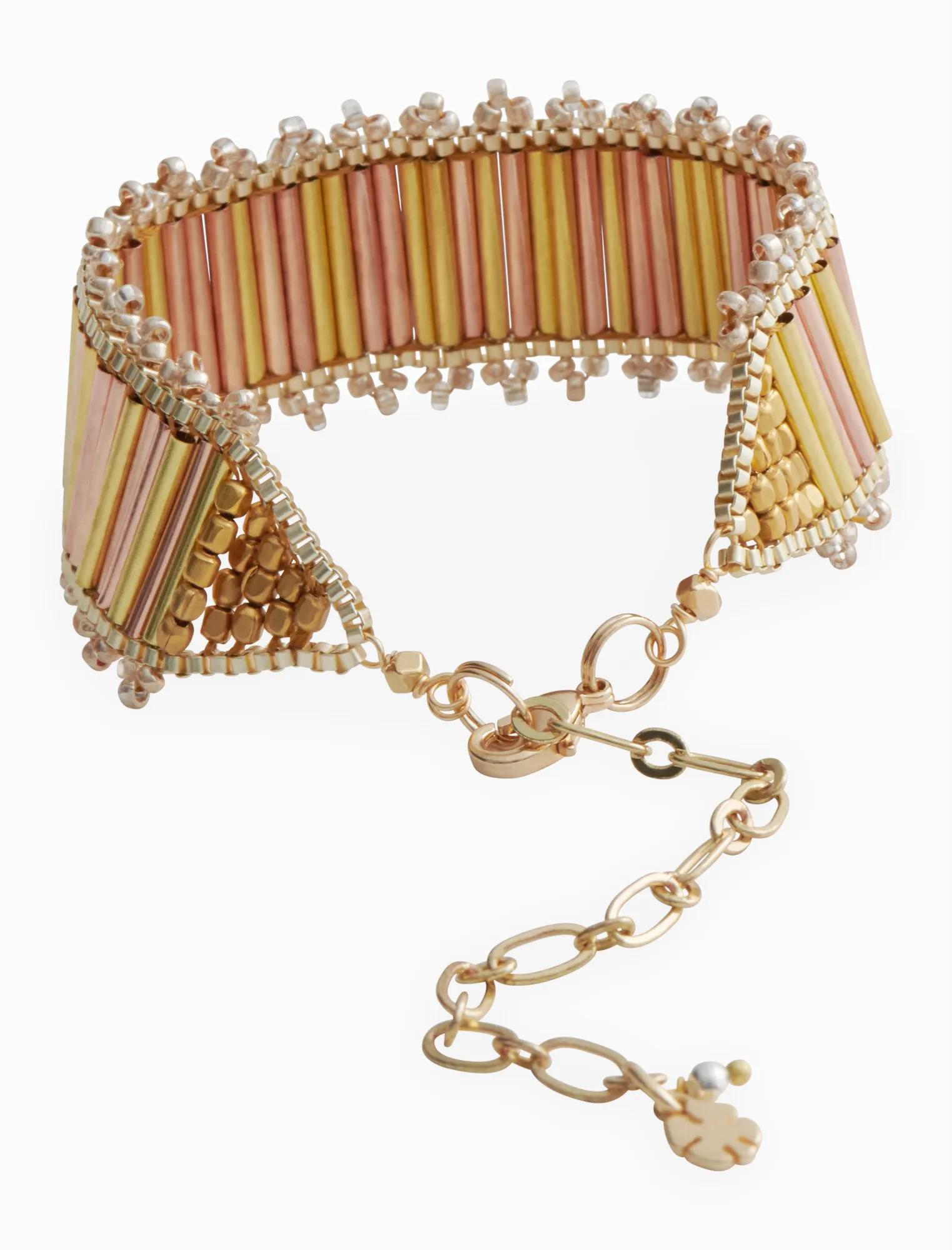 Two Tone Beaded Link Bracelet, image 2
