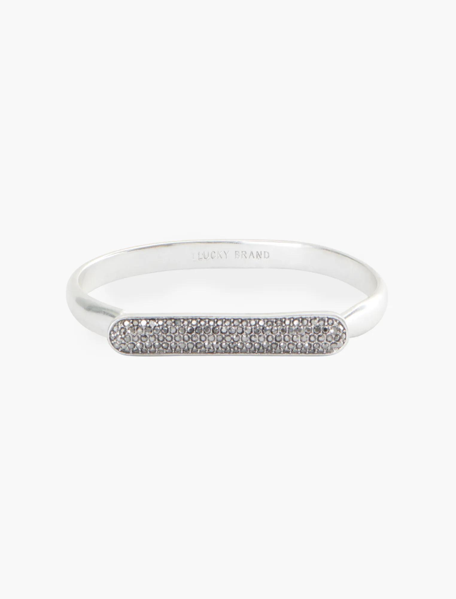 SILVER BAR PAVE CUFF, image 3