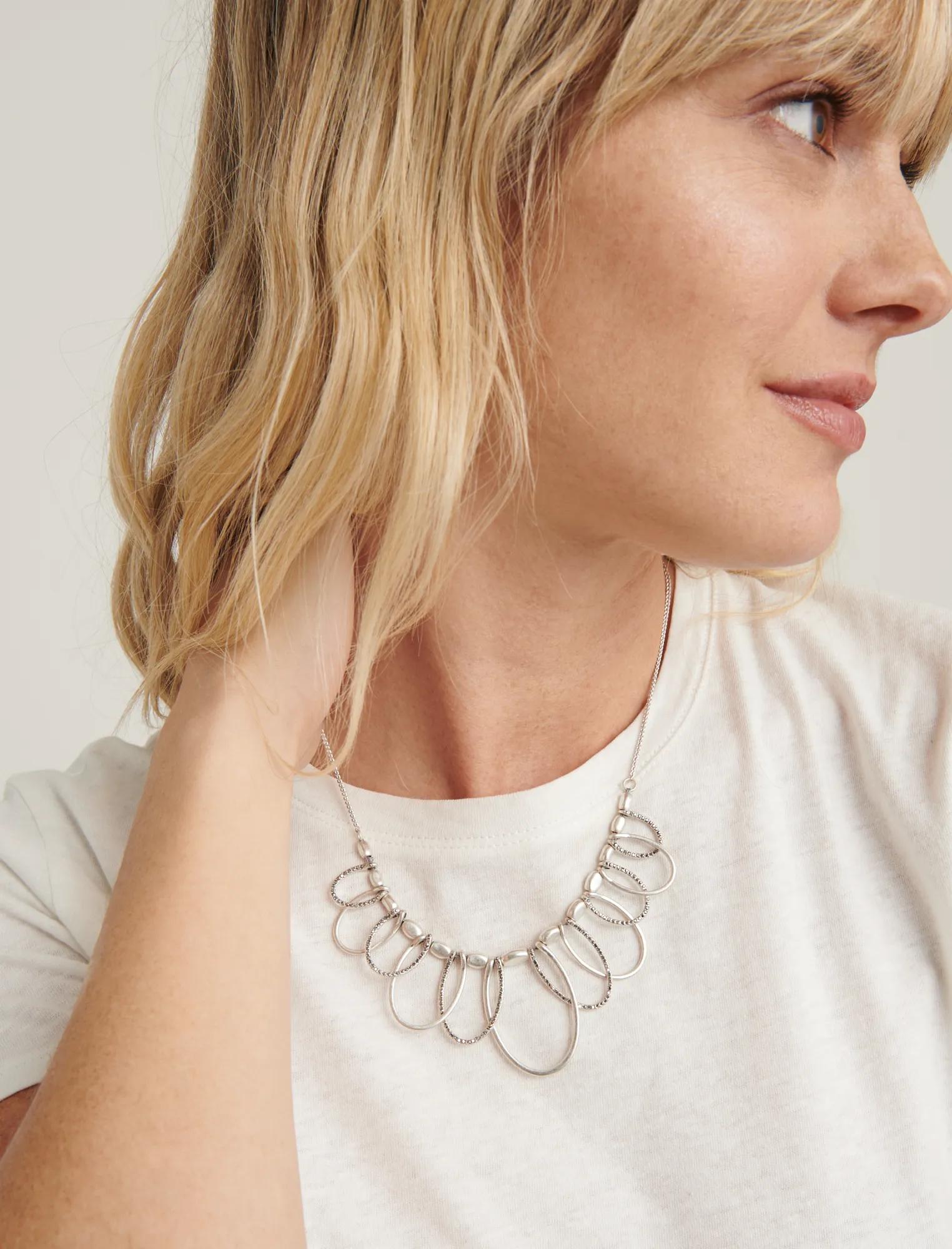 SILVER PAVE NECKLACE, image 2