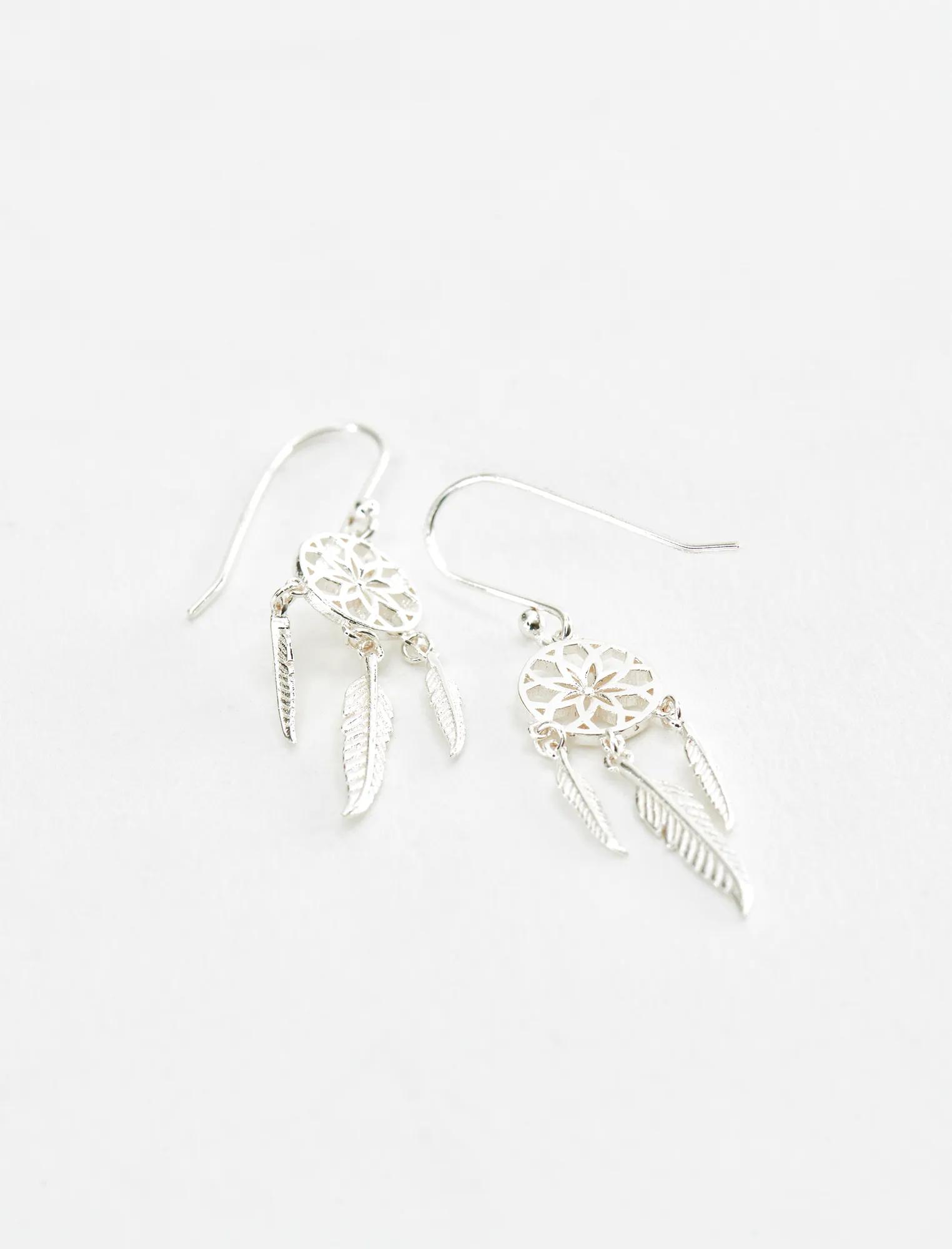 STERLING SILVER DREAM CATCHER EARRINGS, image 2