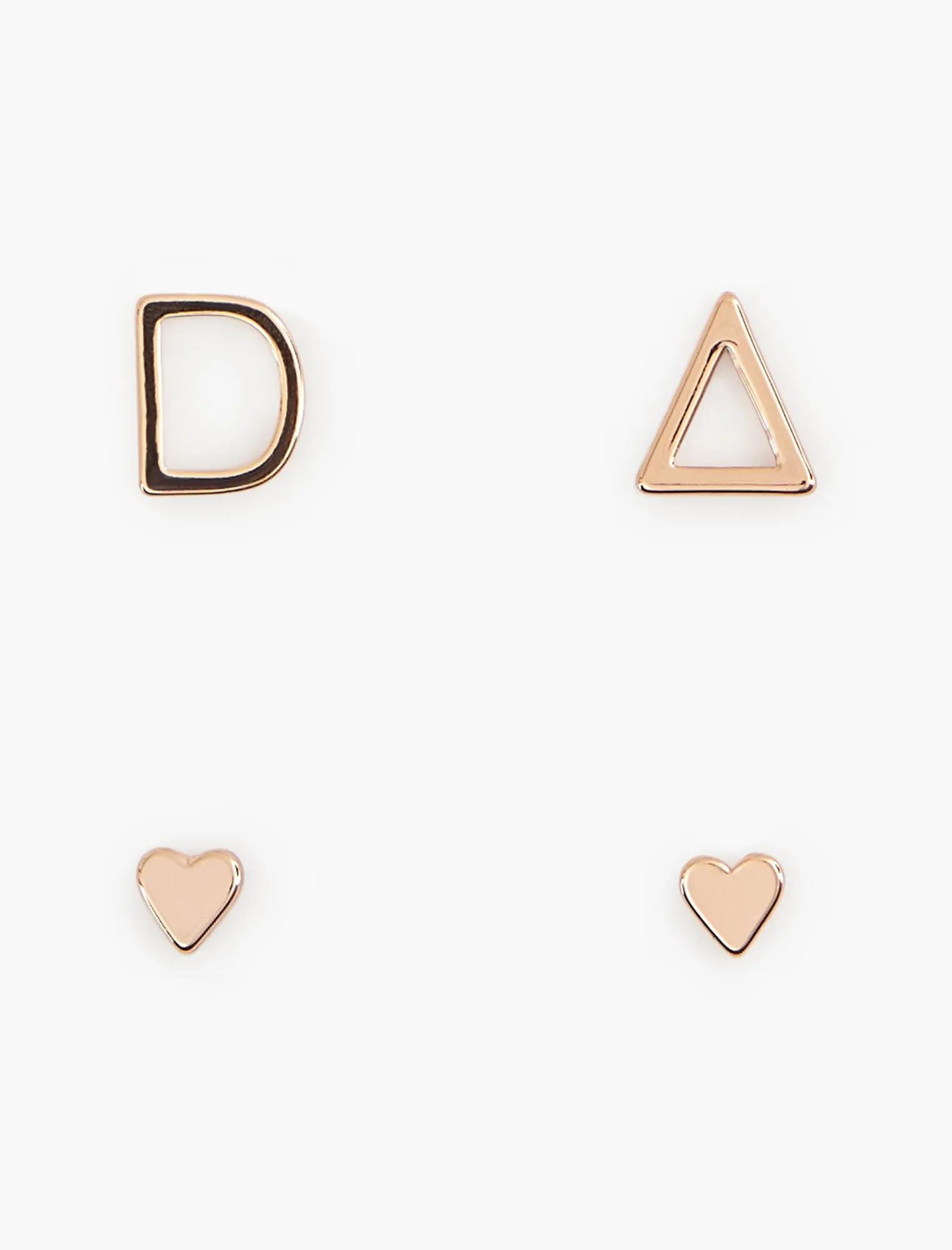 ROSE GOLD D EARRING SET, image 2