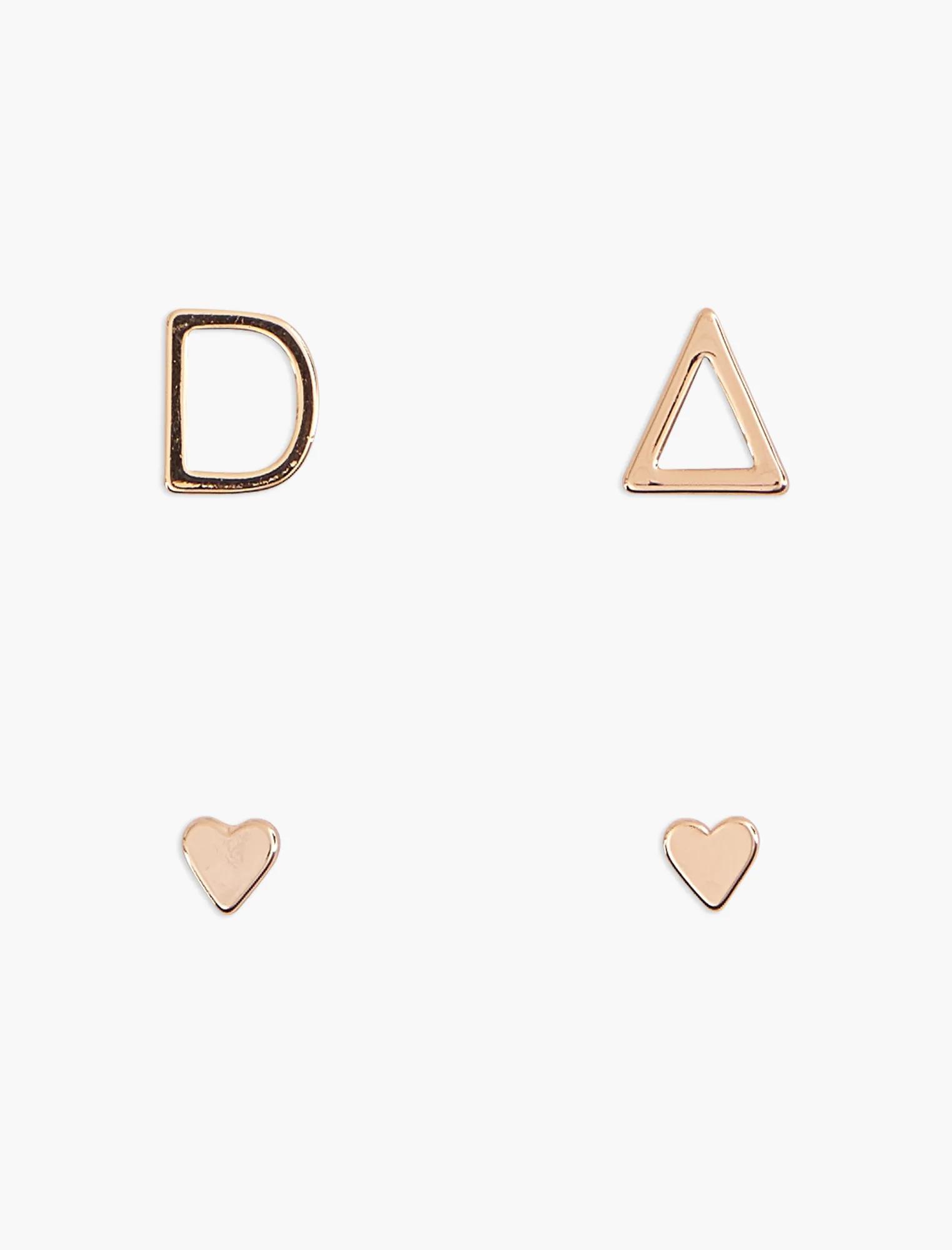 ROSE GOLD D EARRING SET, image 3