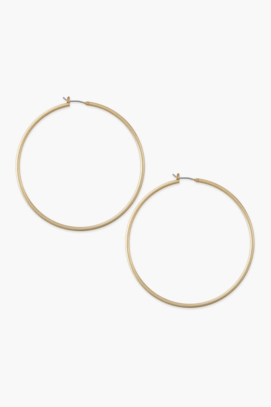 Large Skinny Hoop Earrings, image 2