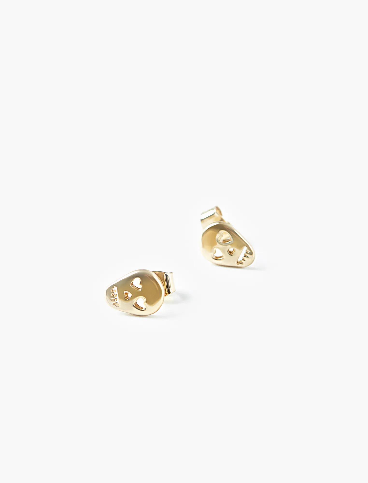 SKULL STUD EARRINGS, image 2