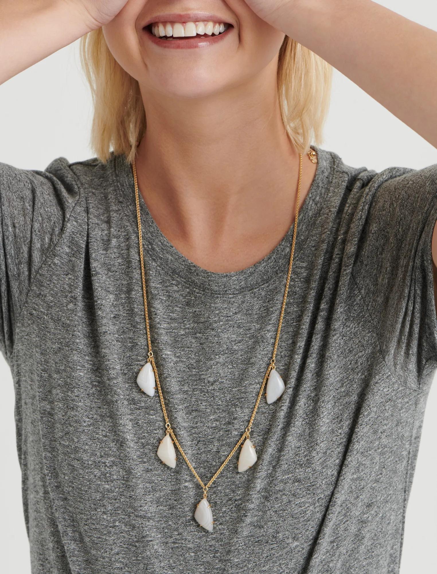 ADJUSTABLE DROP STONE COLLAR NECKLACE, image 2