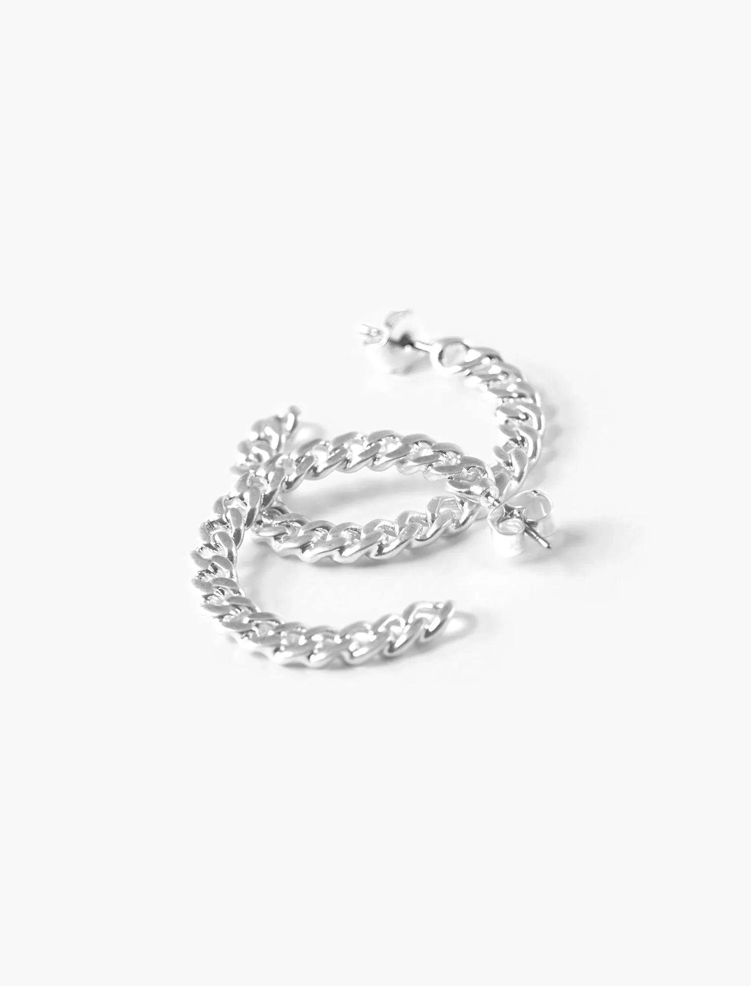 CHAIN HOOP EARRINGS, image 3
