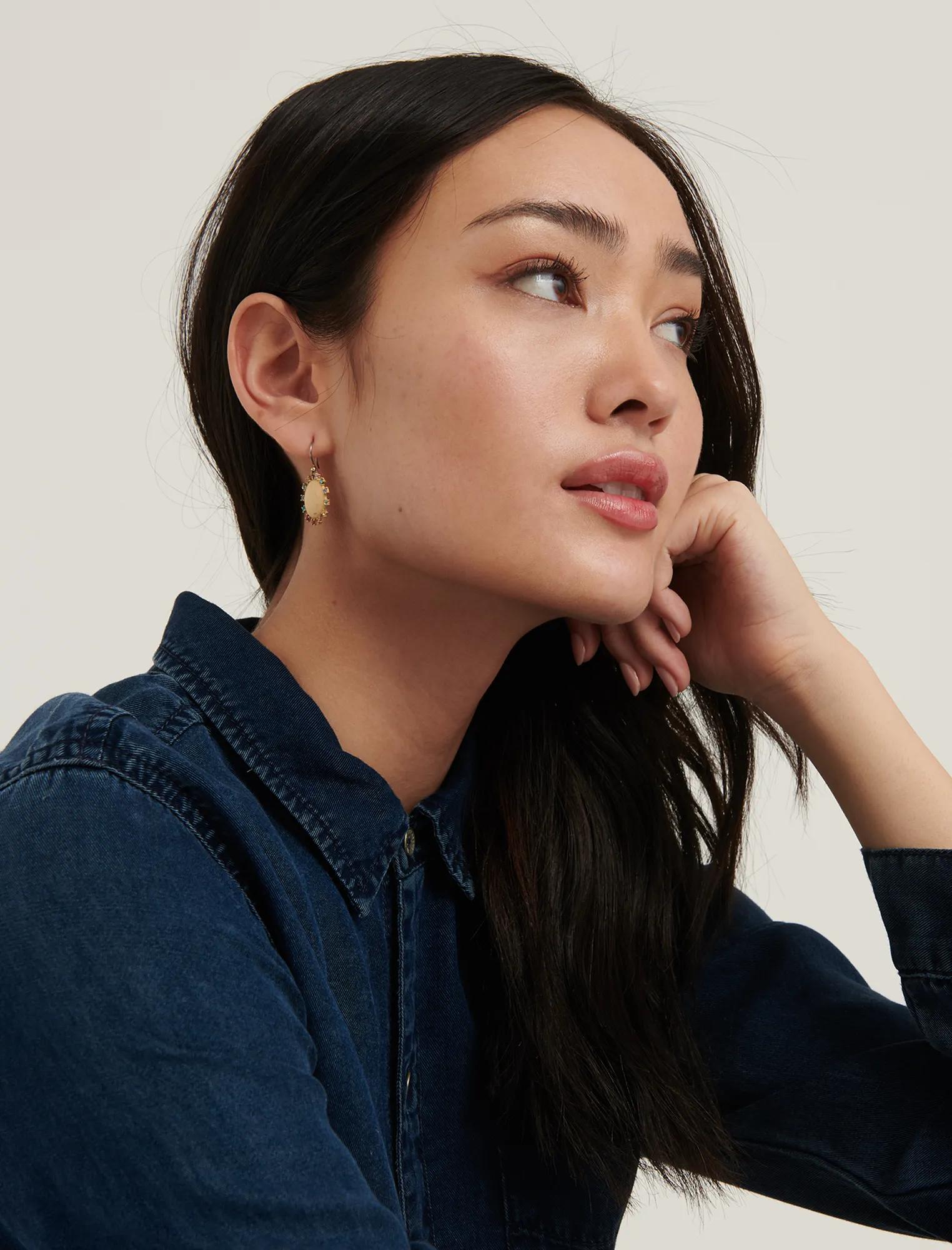 PAVE DROP EARRINGS, image 2