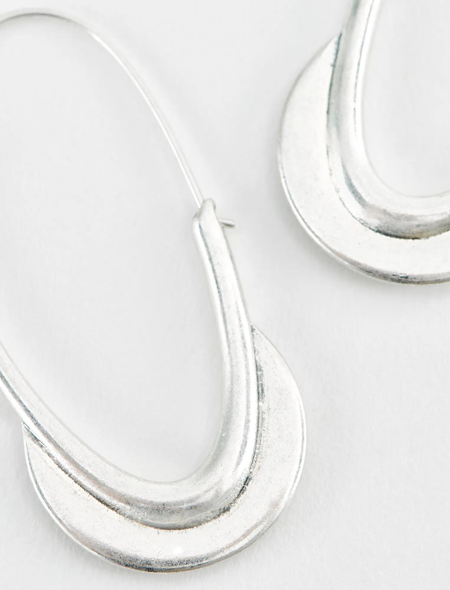 SILVER CRESCENT HOOPS, image 2