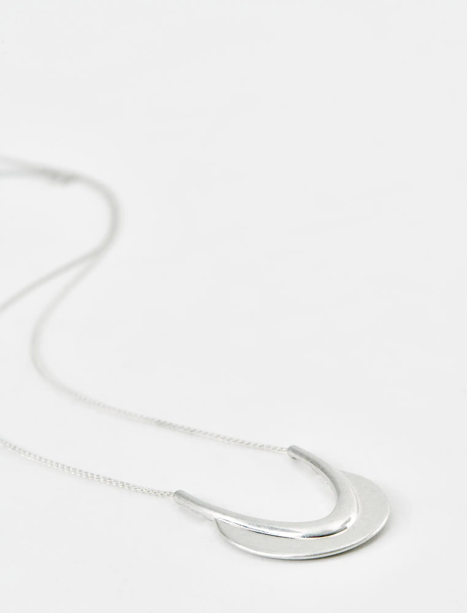 SILVER CRESCENT NECKLACE, image 2
