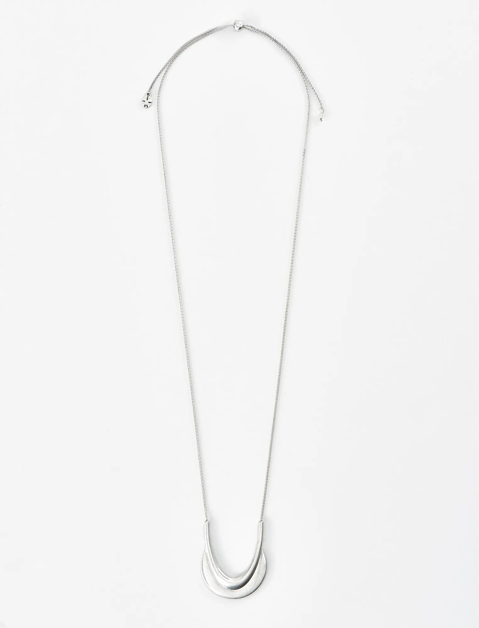 SILVER CRESCENT NECKLACE, image 3