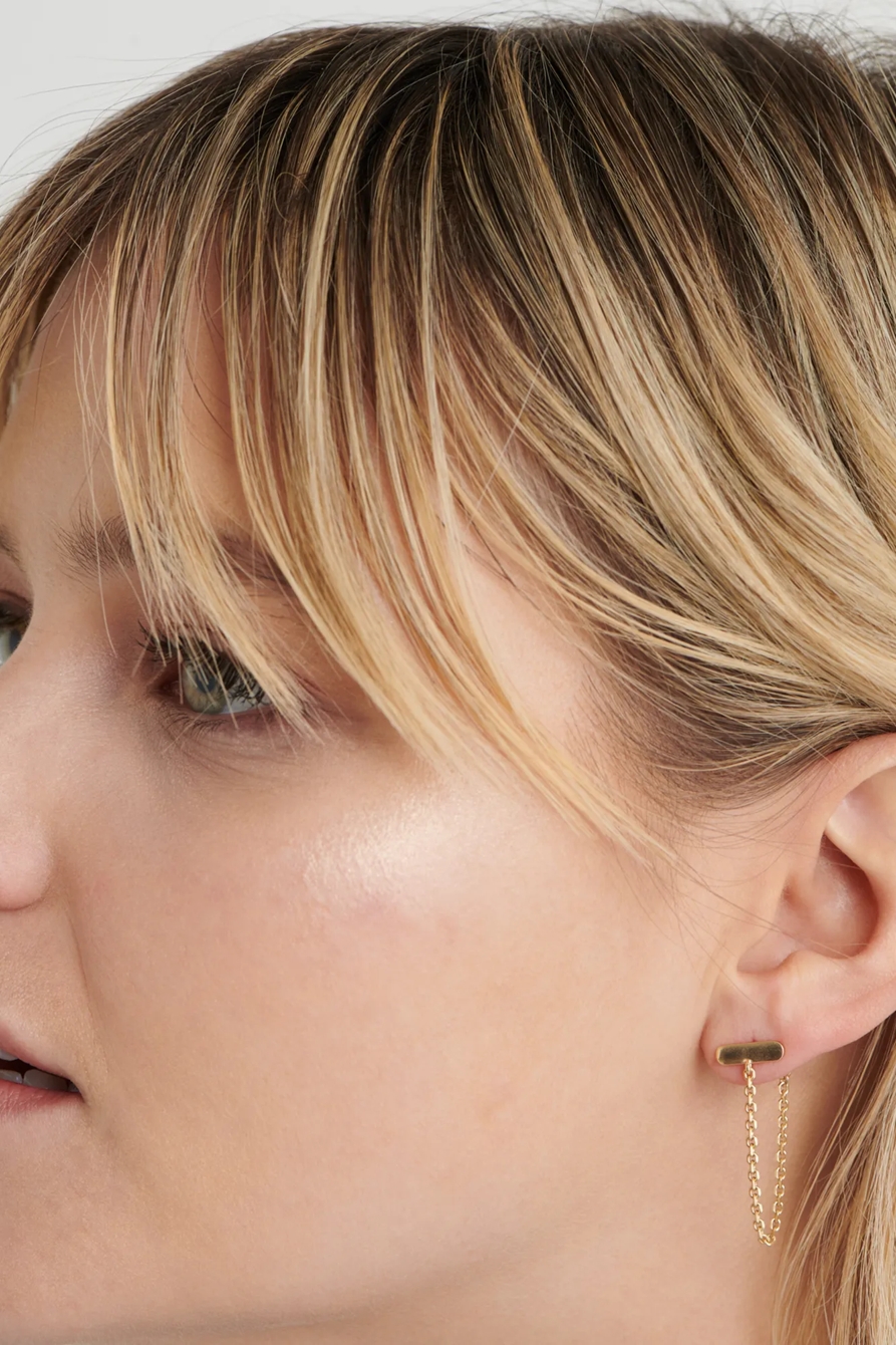 BAR WITH CHAIN EARRINGS, image 2