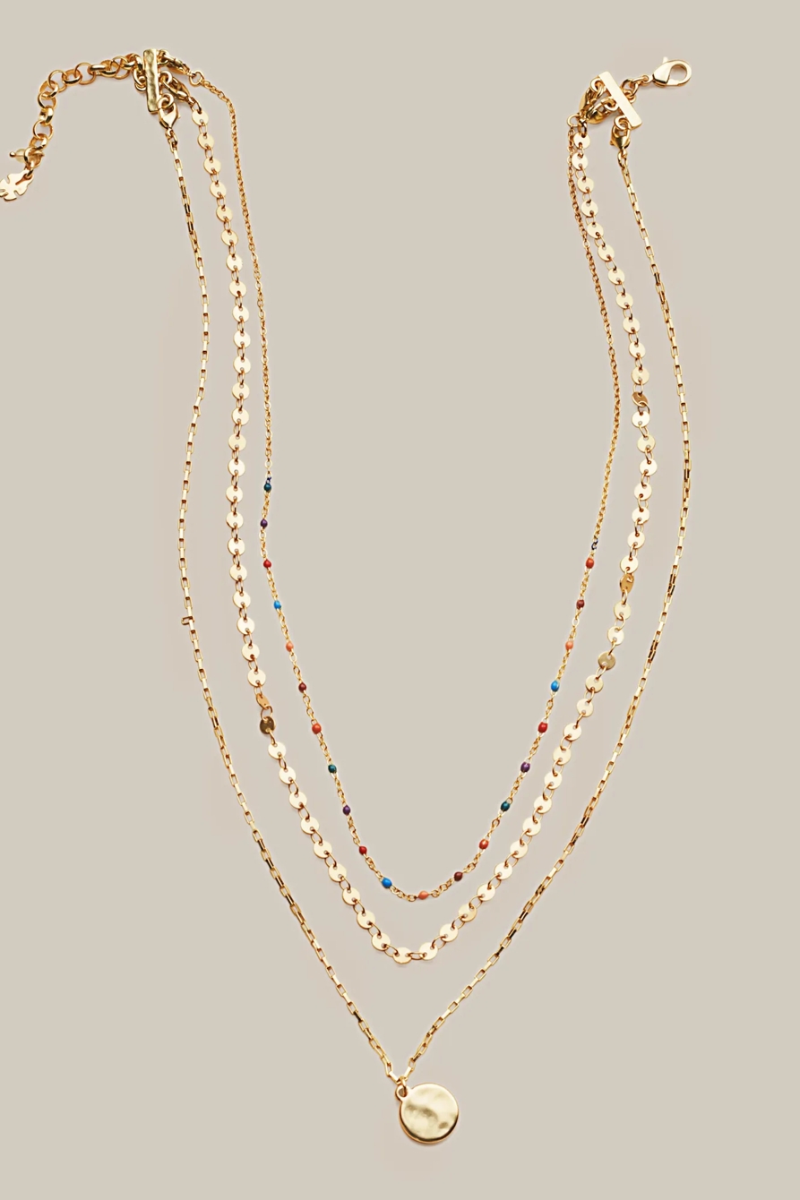 CONFETTI LAYER CHARM NECKLACE, image 2