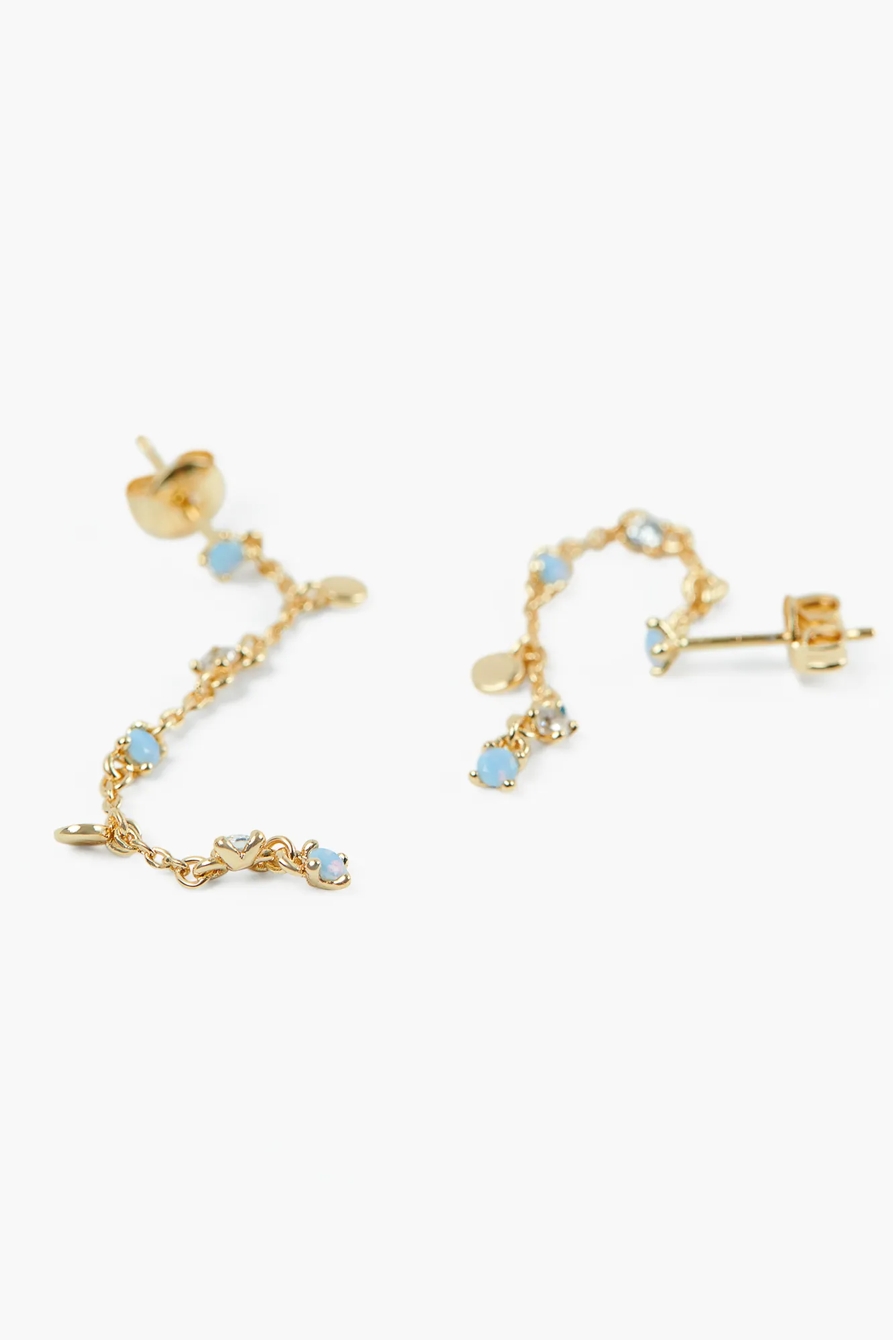DELICATE STONE DROP EARRINGS, image 2