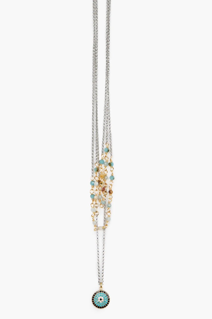 EVIL EYE LAYER NECKLACE, image 2
