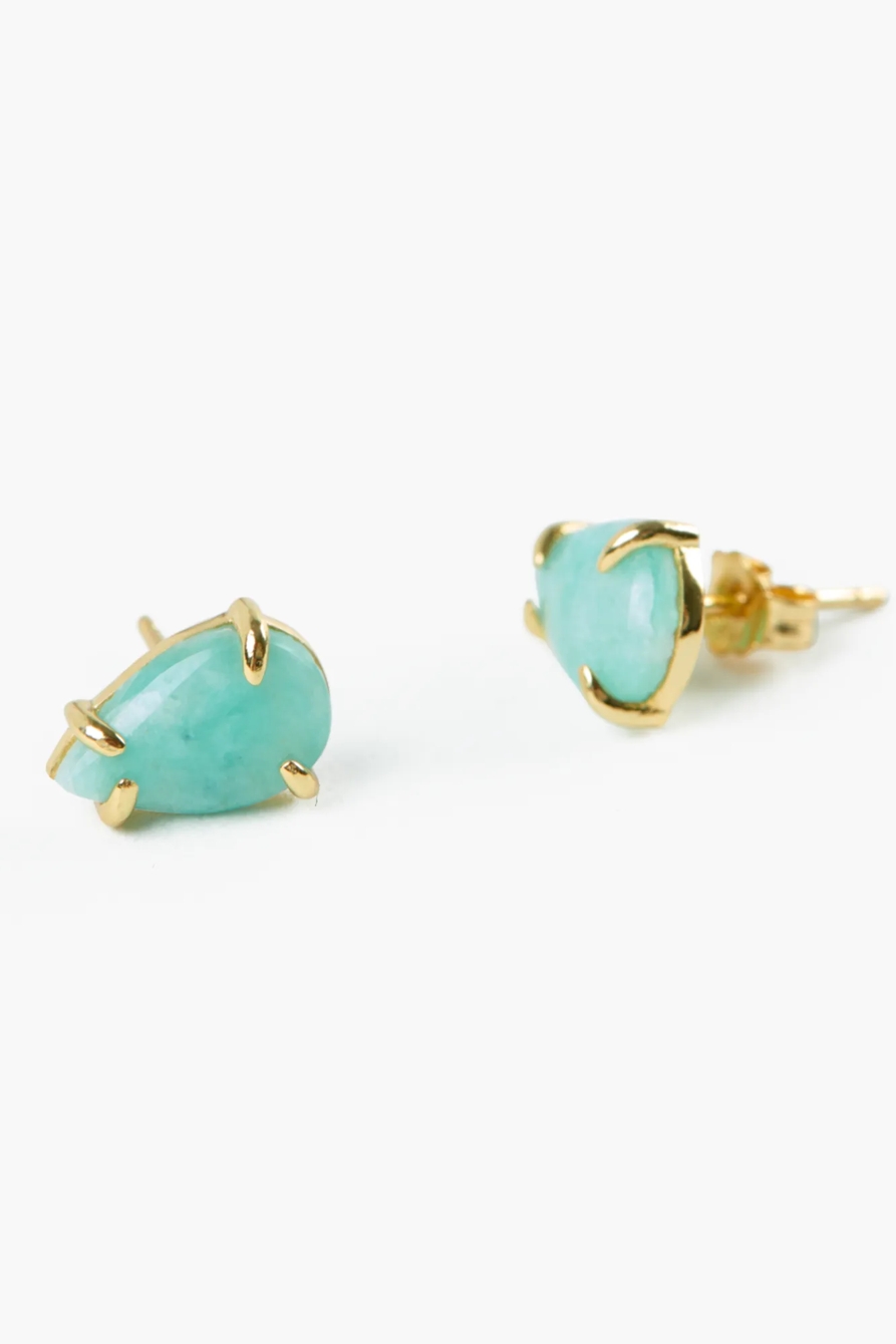 Amazonite Stud Earrings, image 2