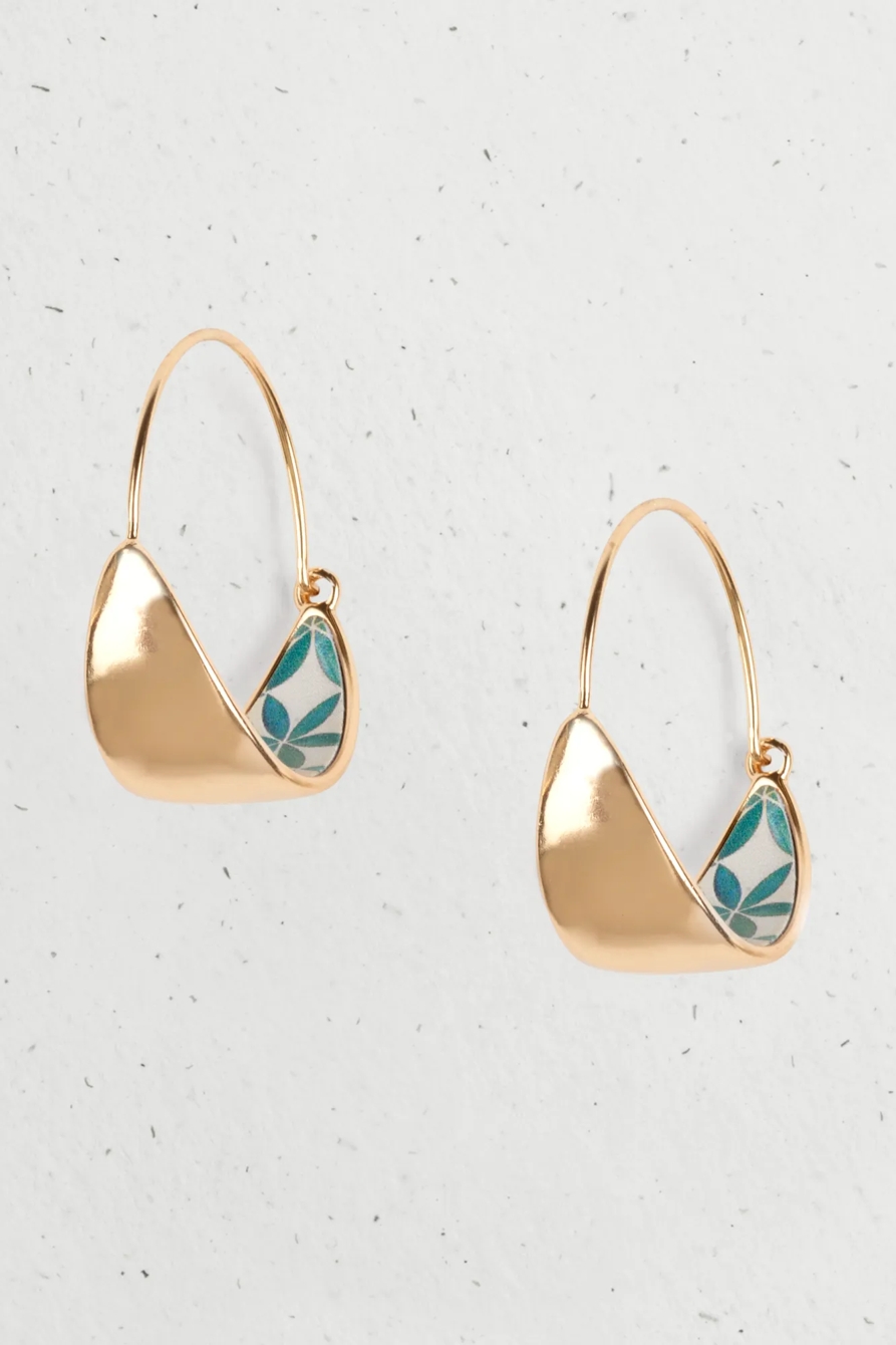 MOSAIC WIDE HOOP EARRINGS, image 1