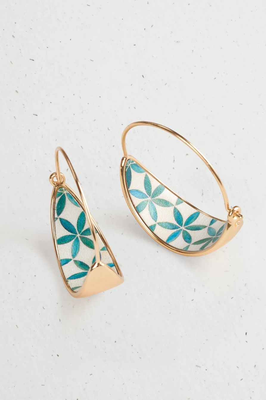 MOSAIC WIDE HOOP EARRINGS, image 2