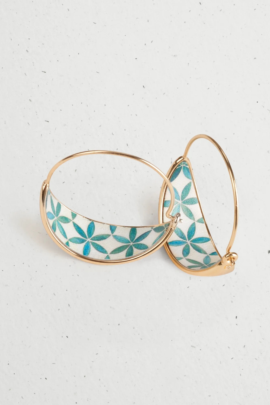 MOSAIC WIDE HOOP EARRINGS, image 3