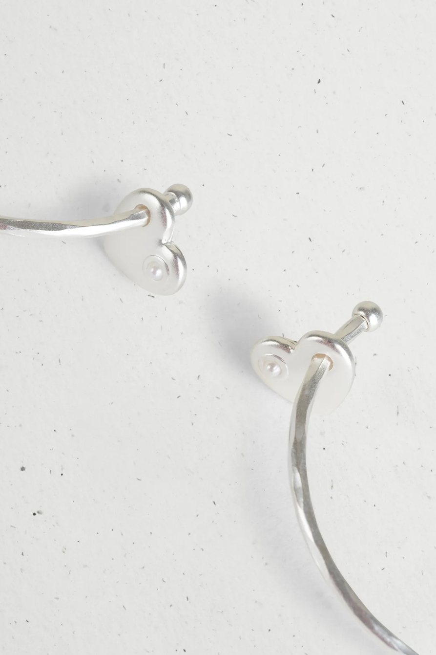 CHARM HEART HOOP EARRING, image 3