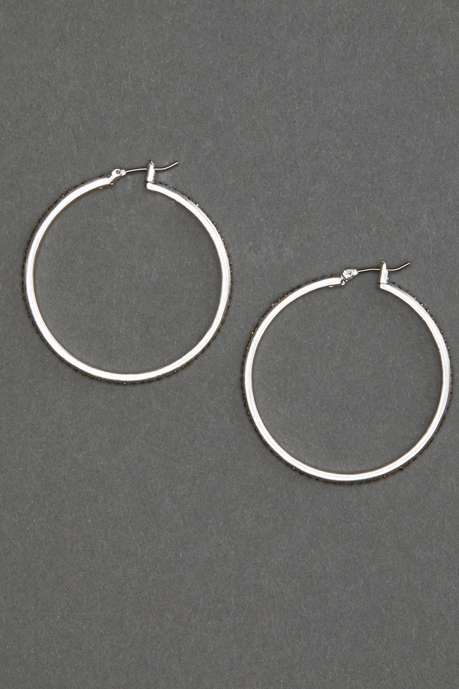 PAVE HOOP EARRING, image 2