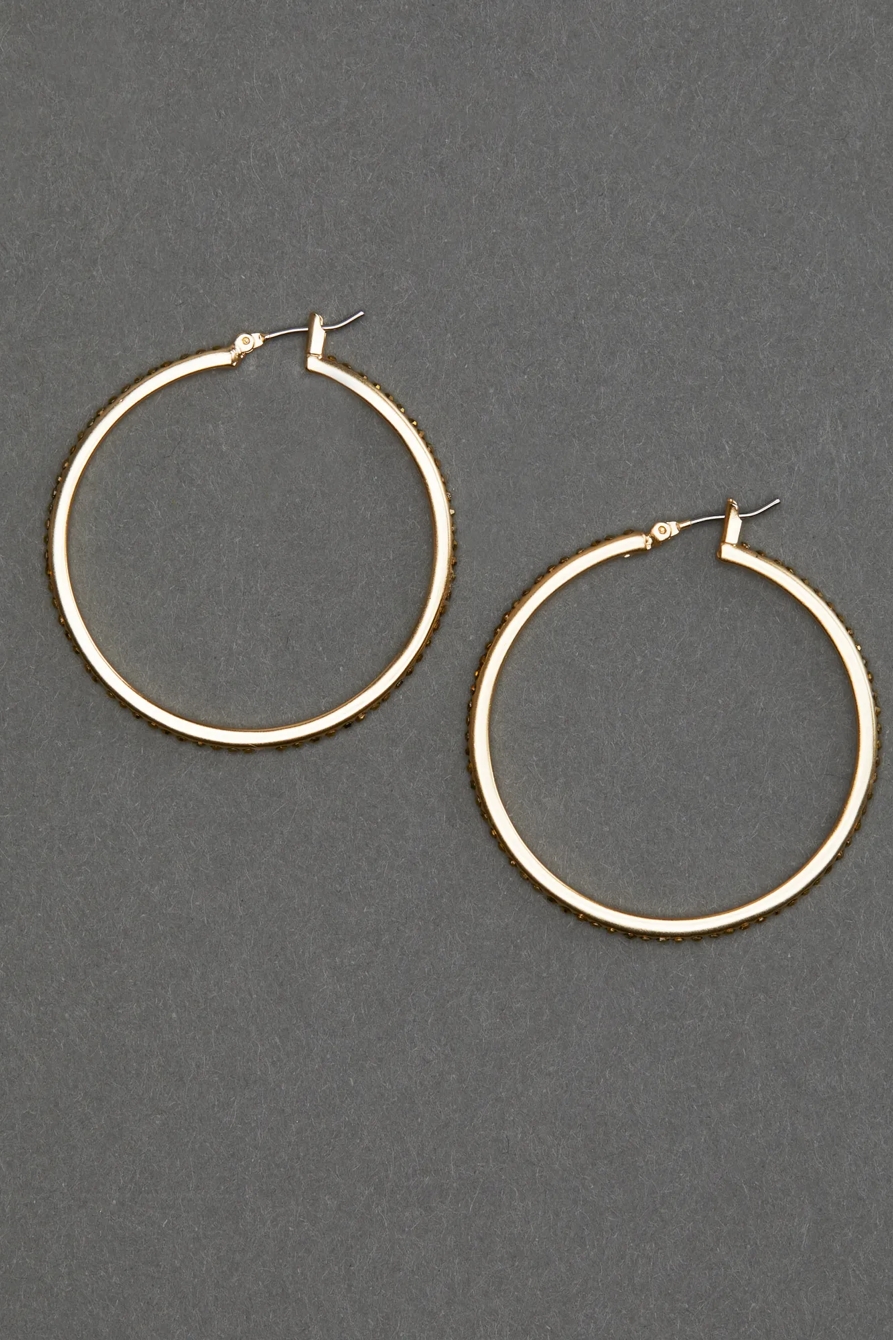 PAVE HOOP EARRING, image 2