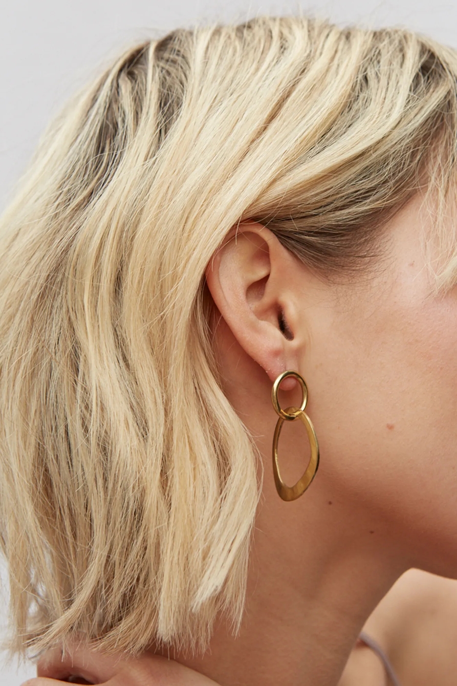 SOKO OPEN SABI LINK HOOP EARRINGS, image 2
