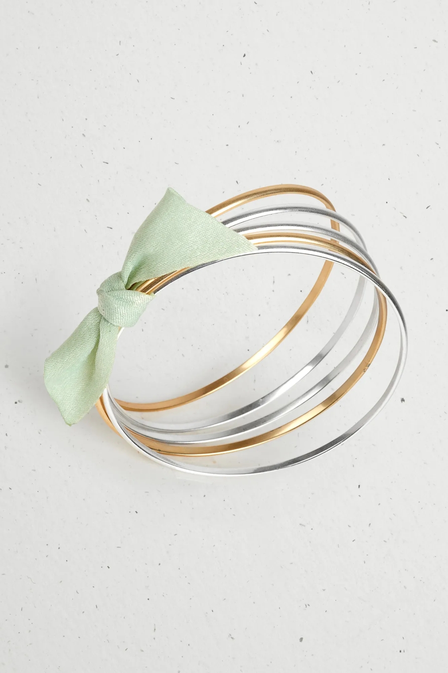 WIRE BANGLE BRACELET SET, image 3