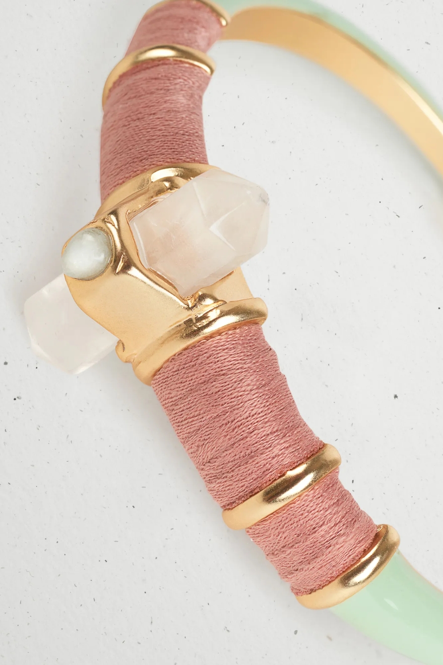ENAMEL CRYSTAL WRAP CUFF BRACELET, image 2
