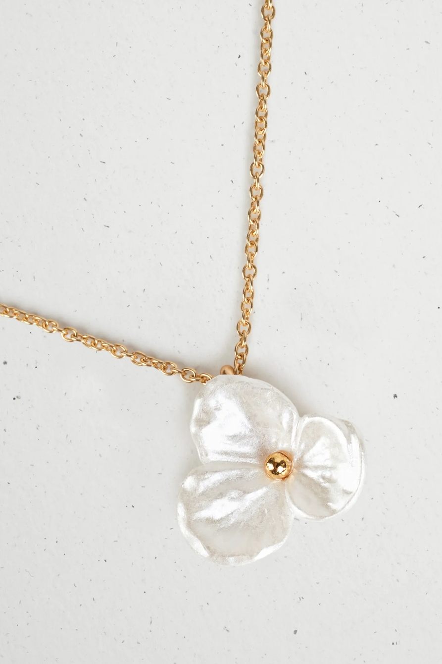 PEARL FLOWER PENDANT NECKLACE, image 2