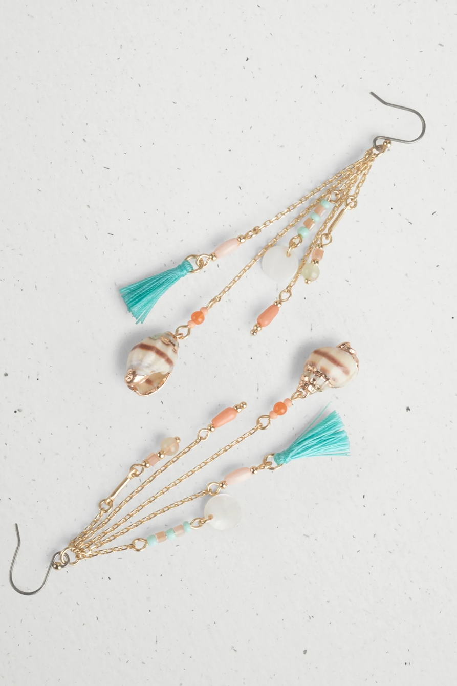 SUMMERTIME SHELL CHRAM DROP EARRING, image 3