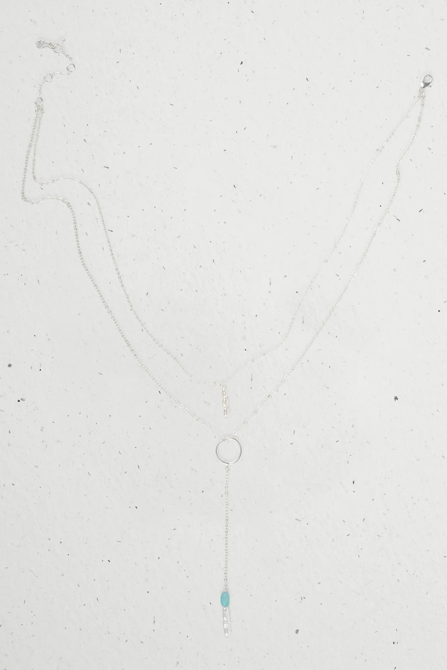 DELICATE LAYERED LARIAT NECKLACE, image 1