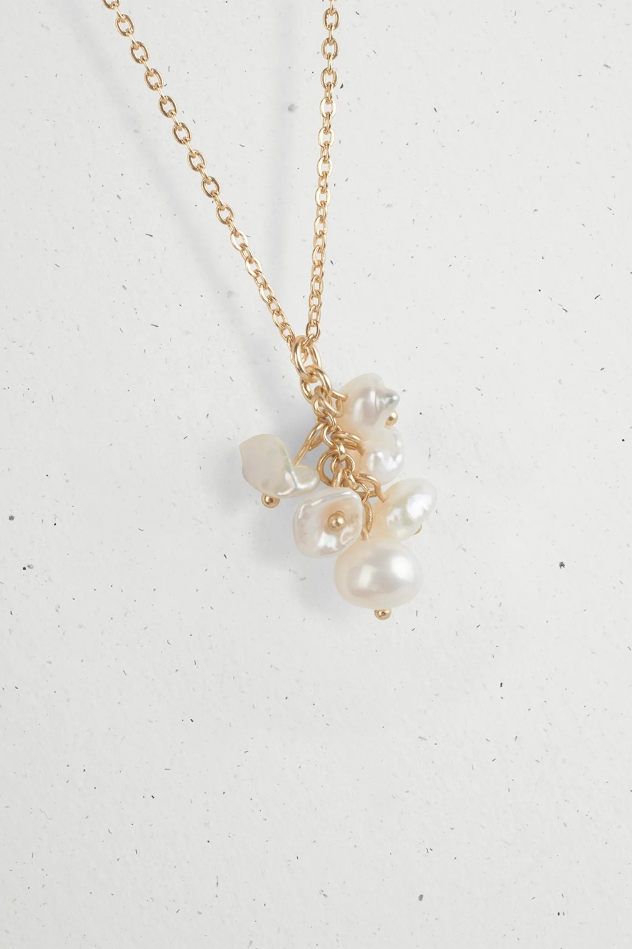 PEARL CLUSTER COLLAR NECKLACE, image 2