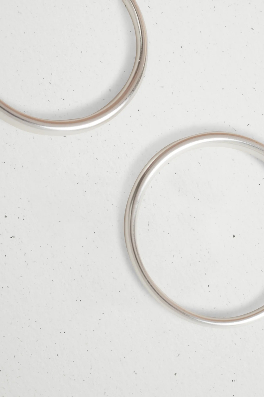SILVER HOOP EARRING, image 3
