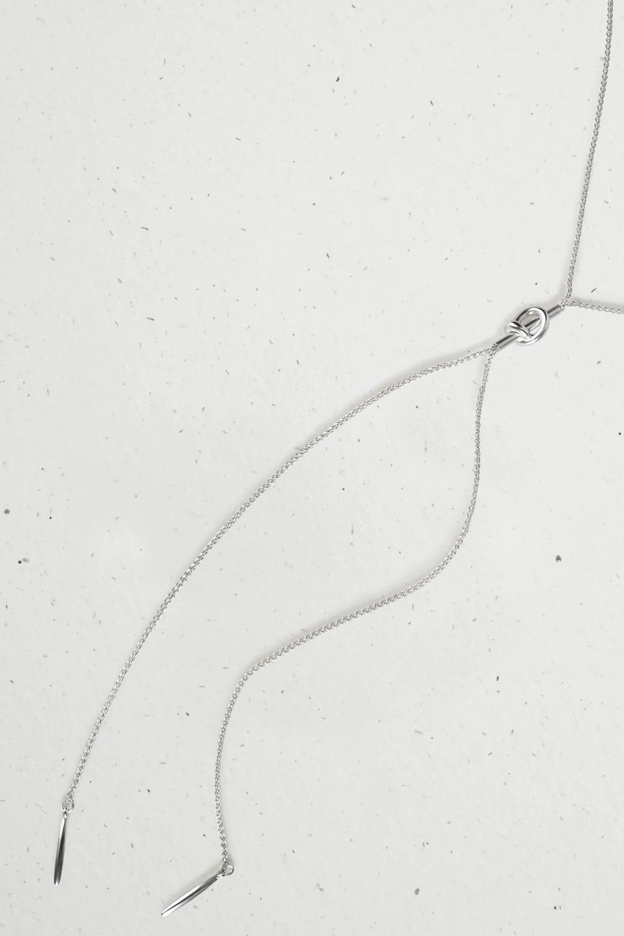 KNOTTED Y NECKLACE, image 3