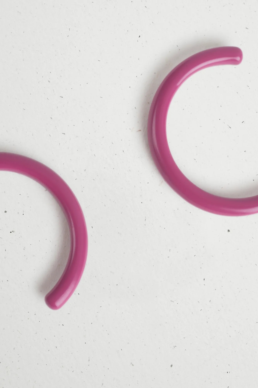 PURPLE HOOP EARRING, image 2